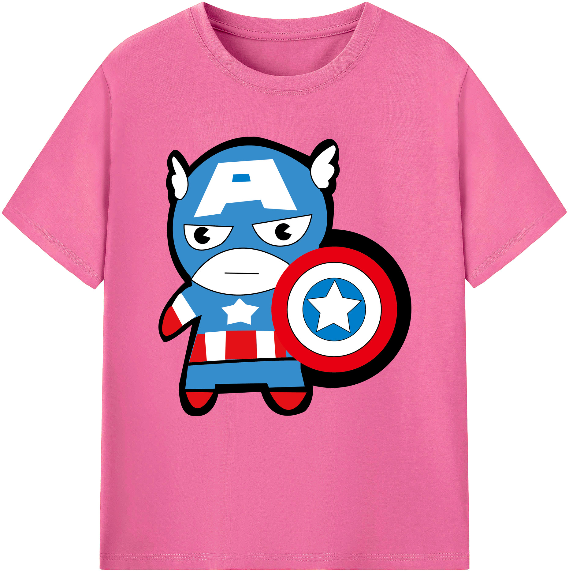 （画像用） アベンジャーズ The Avengers レディースカジュアルプリントTシャツ（綿100％）